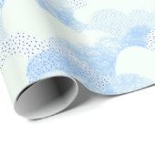 空の青と白のテクスチャ抽象芸術雲 ラッピングペーパー (ロールコーナー)