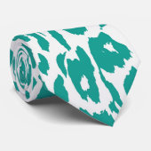 空の青と白のヒョウ柄の皮膚 ネクタイ (ロール)