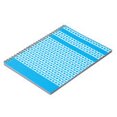 空の青と白モダンの泡波 ノートブック (左側)