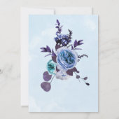 空の青と紫の結婚式招待状 招待状 (裏面)