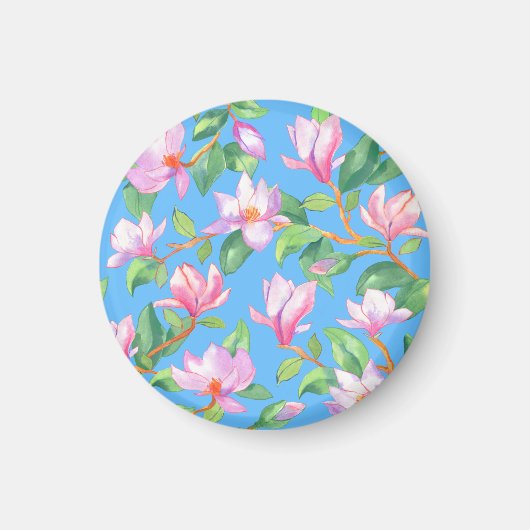 空の青に咲くマグノリア マグネット (正面)