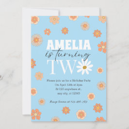 空の青ダイジー2歳の誕生日お知らせ 招待状