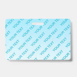 空の青（色が変わります！）オンブレ & テキスト パターン バッジ