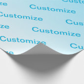 空の青（色が変わります！）オンブレ & テキスト パターン ラッピングペーパー (角)