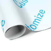 空の青（色が変わります！）オンブレ & テキスト パターン ラッピングペーパー (ロールコーナー)