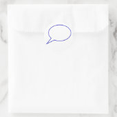 空の音声認識バブル#2 ラウンドシール (バッグ)