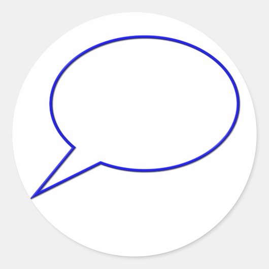 空の音声認識バブル#2 ラウンドシール (正面)