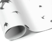 空の飛んでいる黒鳥 ラッピングペーパー (ロールコーナー)