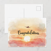 空の飛行機、おめでとう   ポストカード (正面/裏面)