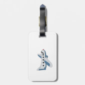 空の飛行機 ラゲッジタグ (裏面縦)