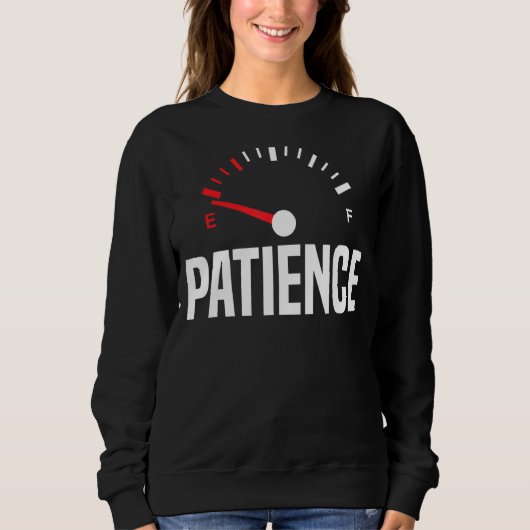 空の飢えたサケおもしろいストへの忍耐 スウェットシャツ (正面)