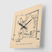 空の鳥フィーダ2 スクエア壁時計 (傾斜)