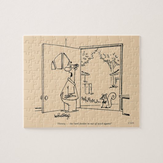 空の鳥フィーダ ジグソーパズル (横)