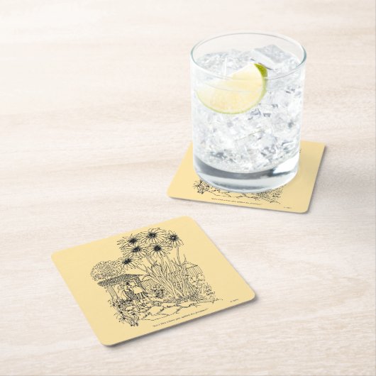 空の鳥フィーダ スクエアペーパーコースター (インサイチュ)