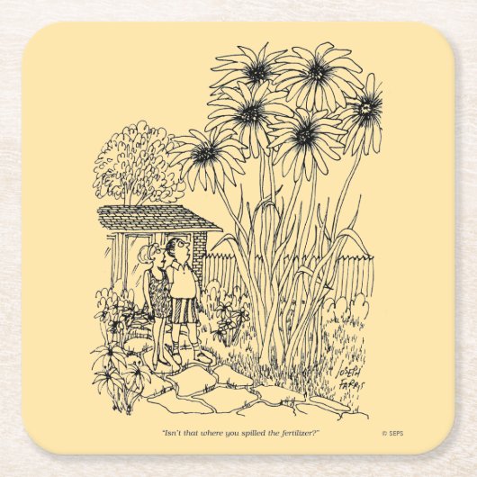 空の鳥フィーダ スクエアペーパーコースター (正面)