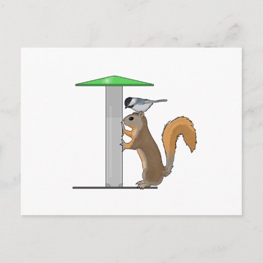 空の鳥フィーダ ポストカード (正面)