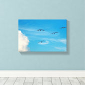 空の鳥 キャンバスプリント (インサイチュ (ウッドフロア))