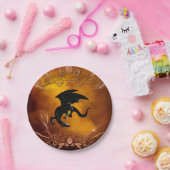 空の黒いドラゴン ペーパープレート (パーティー)