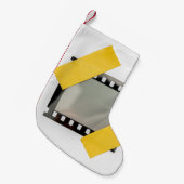 空の35mmフィルムフレーム、黄色のストリップ。 スモールクリスマスストッキング (正面 (吊り時))