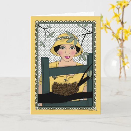 空のNest_C_Greeting カード (黄色い花)