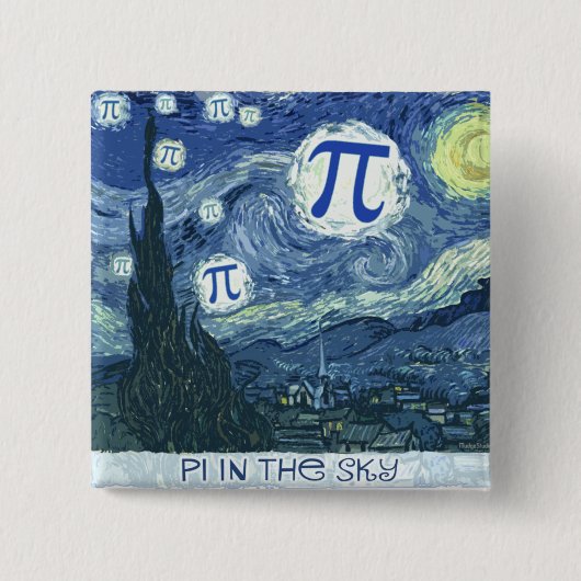 空のPi 缶バッジ (正面)
