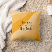 空はオレンジ色の限界抽象芸術グラデーション クッション (ブランケット)