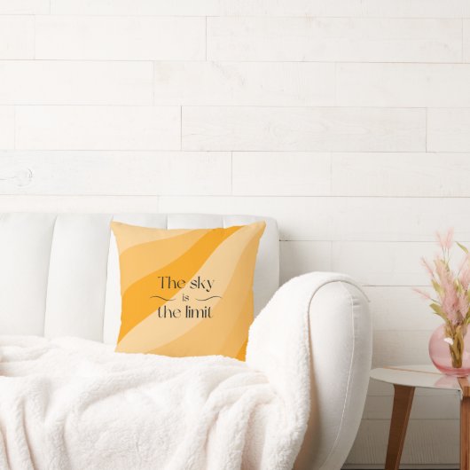 空はオレンジ色の限界抽象芸術グラデーション クッション (ソファ)