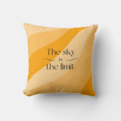 空はオレンジ色の限界抽象芸術グラデーション クッション (正面)