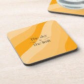 空はオレンジ色の限界抽象芸術グラデーション コースター (左側)