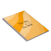 空はオレンジ色の限界抽象芸術グラデーション ノートブック (右側)