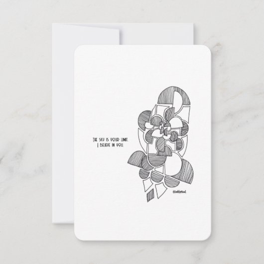 空は限界だ、私はあなた信じの中で – フラットカード (正面)