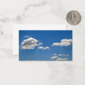 空は青、白い雲が通り過ぎている ノートカード (正面/裏面インサイチュ)