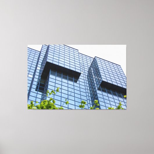 空へのグリッド線 キャンバスプリント (正面)