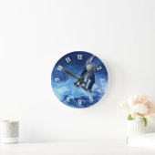 空へ行く – スケートボーダーラウンドクロック ラウンド壁時計 (ホーム)