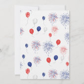 空へ飛び立て！小さな花火の誕生日パーティー 招待状 (裏面)