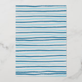 空へ飛ぼう！イエロー グレー飛行機 ベビーシャワー 箔招待状 (裏面)