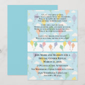 空へ、空へ、そして空へ - 性別発表招待状 招待状 (正面/裏面)