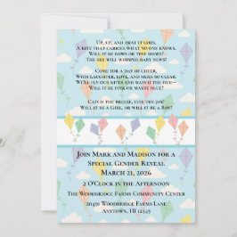 空へ、空へ、そして飛翔するジェンダー・リビール・招待状 招待状