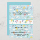 空へ、空へ、そして飛翔するジェンダー・リビール・招待状 招待状 (正面/裏面)