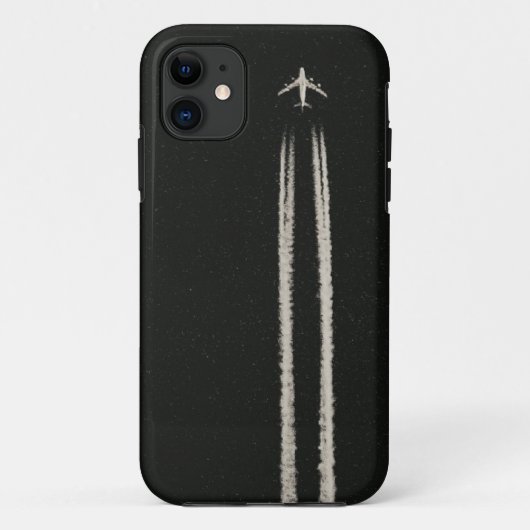 空または高度の飛行機の飛行機雲での上 Case-Mate iPhoneケース (裏面)
