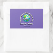 空を征服。民航国際的空記念日。 長方形シール (バッグ)