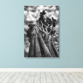 空を打つ素晴らしと白と黒 キャンバスプリント (インサイチュ (ウッドフロア))