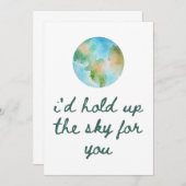 「空を持ってあげよう」グリーティングカード サンキューカード (正面/裏面)