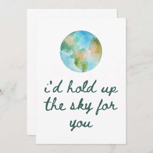 「空を持ってあげよう」グリーティングカード サンキューカード (正面/裏面)