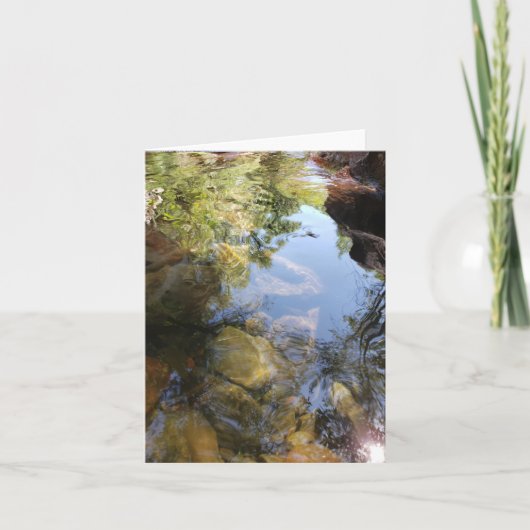 空を映し出し緑のグリーティングカード カード (正面)