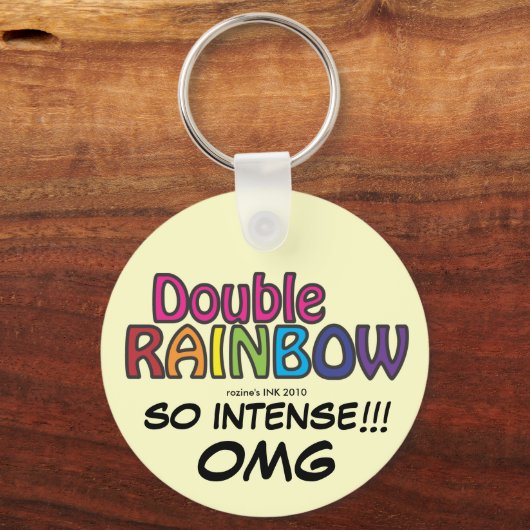 空を横切るずっと向こうに二重の虹 キーホルダー (正面)