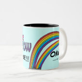 空を横切るずっと向こうに二重の虹 ツートーンマグカップ (正面右)