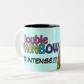 空を横切るずっと向こうに二重の虹 ツートーンマグカップ (正面左)