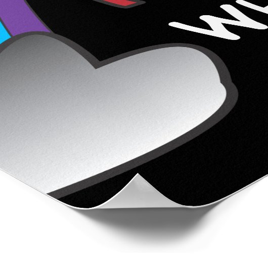 空を横切るずっと向こうに二重の虹 ポスター (角)