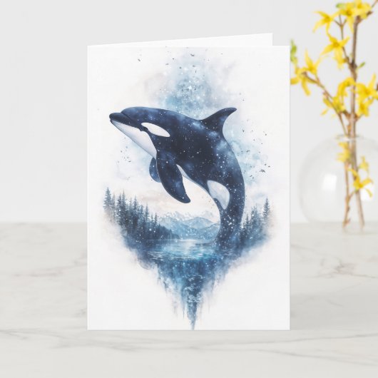 空を舞う銀河クジラ カード (黄色い花)